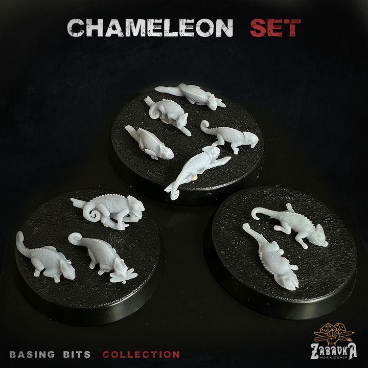 
10pc Chameleon Basing Bits 28mm/32mm TTRPG Wargame Miniature Scatter Terrain Lizard Miniatures Jungle Wargame Scenery Forest MiniaturesZbW
