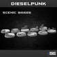 
22pc Industrial Bases - Dieselpunk Collection | TTRPG Scenic Sci-fi Miniature Display Bases Industrial Wargaming Scatter