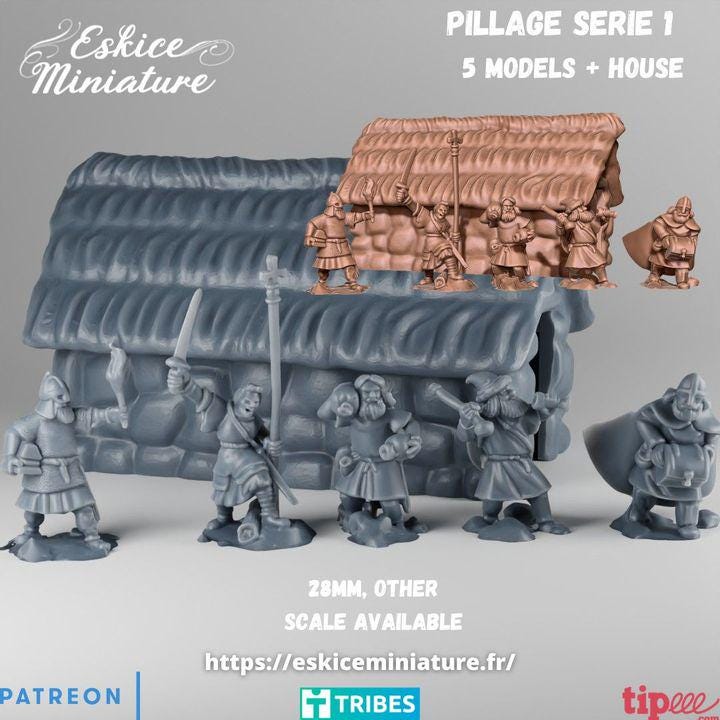
Pillage Serie 1 looted village scatter terrain