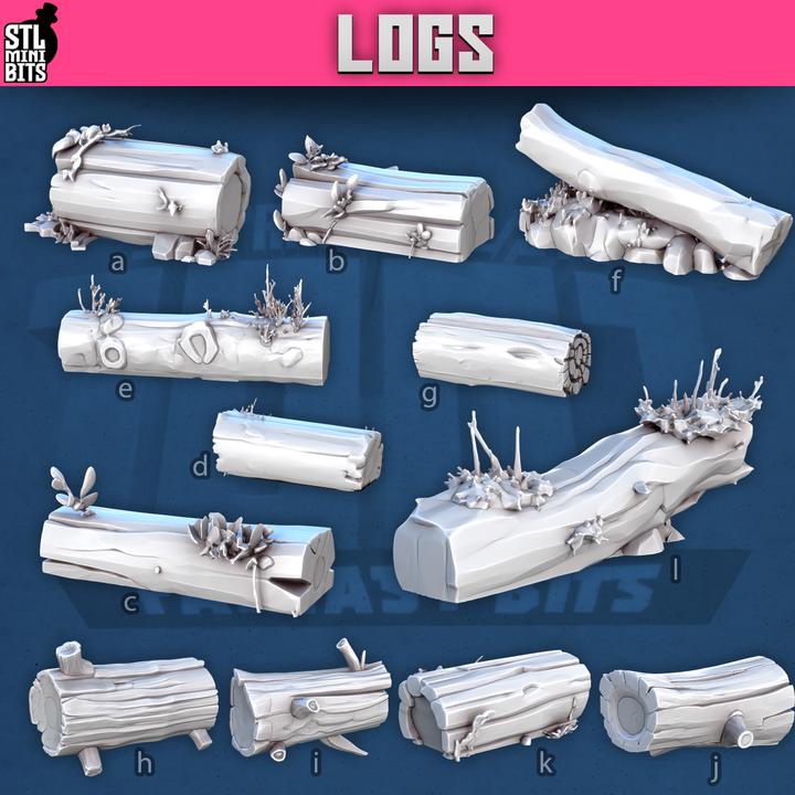 
Log Miniatures for tabletop terrain