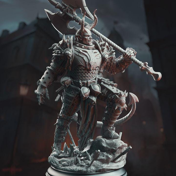 
Skorm Skullsplitter Knight of the Hells miniature