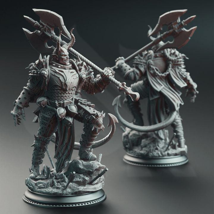 
Skorm Skullsplitter Knight of the Hells miniature