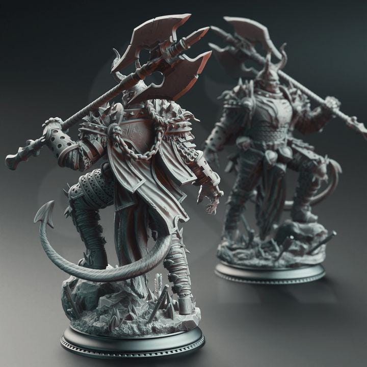 
Skorm Skullsplitter Knight of the Hells miniature