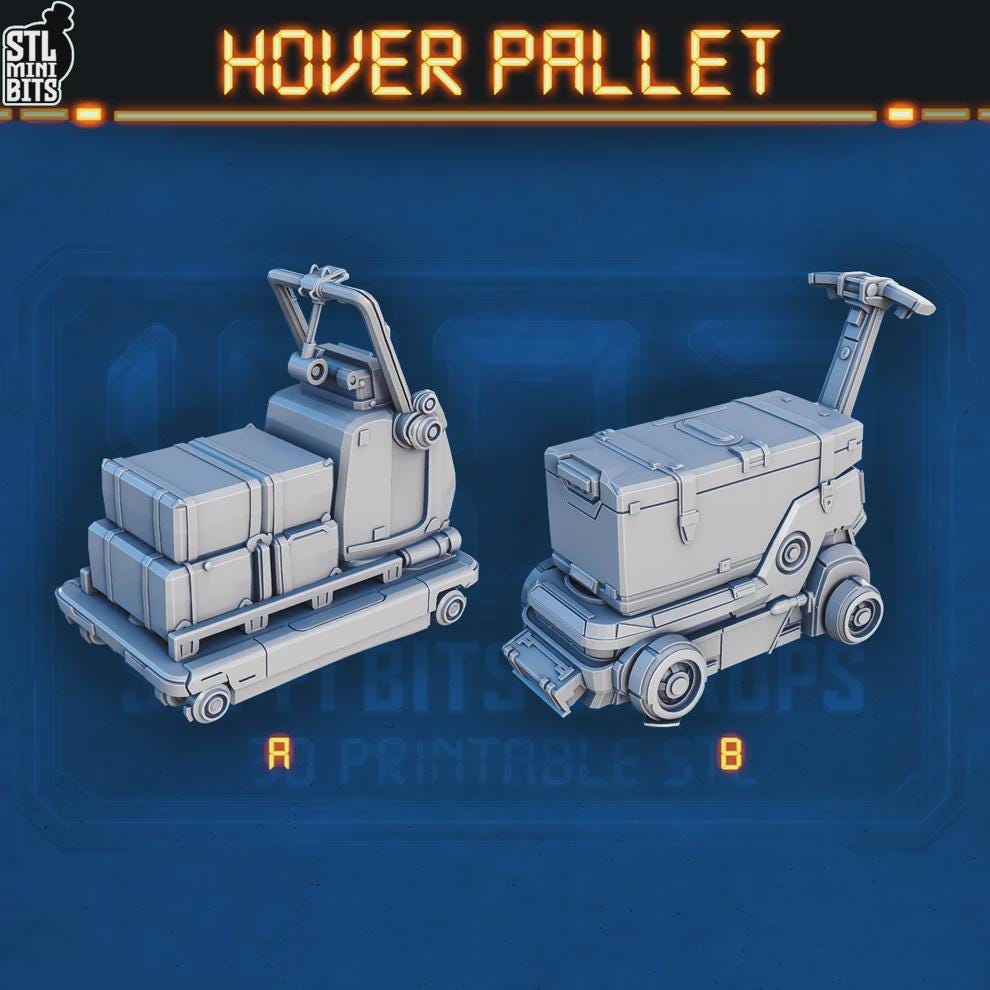 
Sci-fi hover pallet miniature