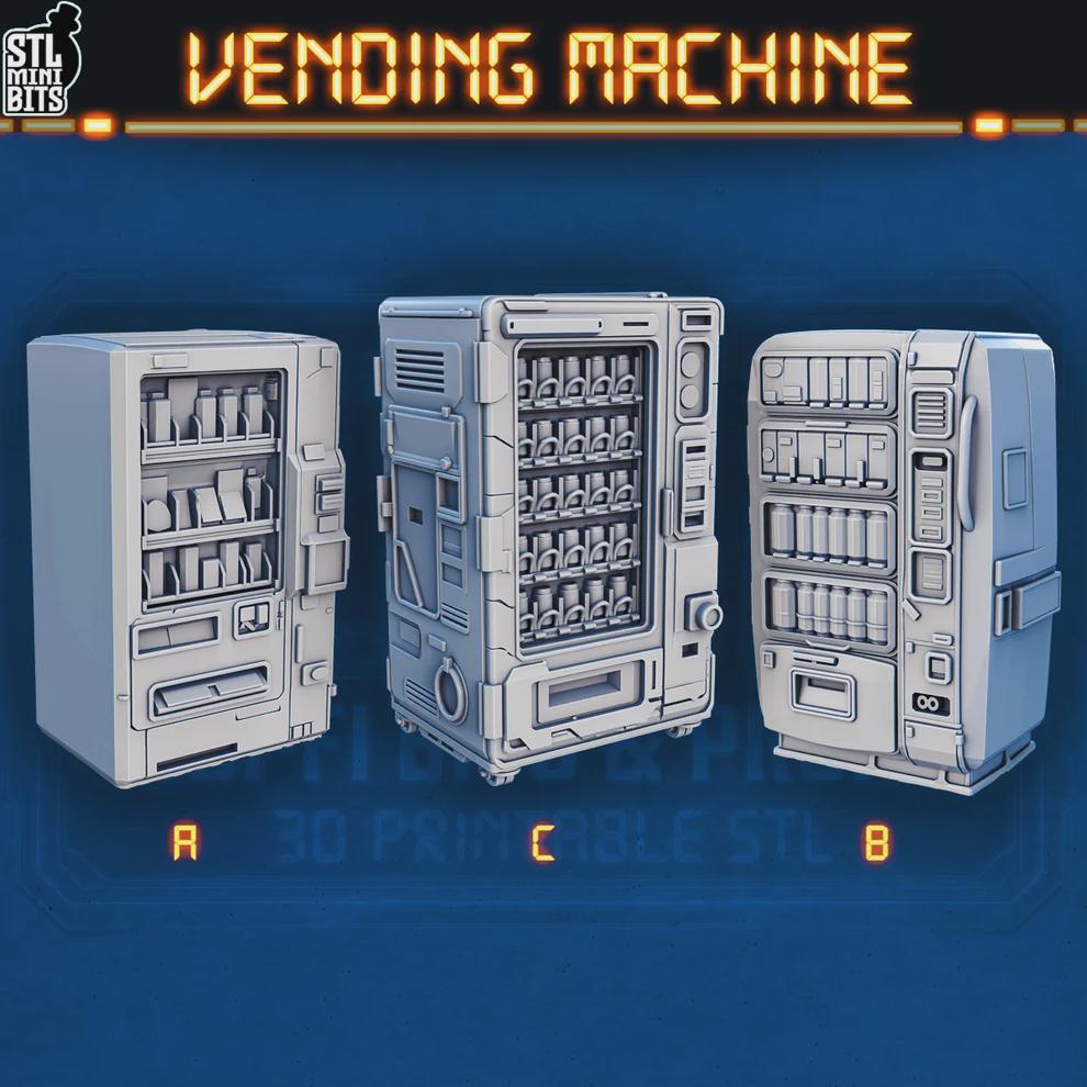 
Sci-fi vending machine miniatures