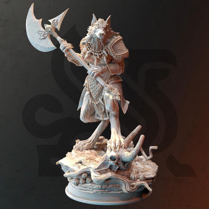 
Ariana Grey werewolf barbarian miniature