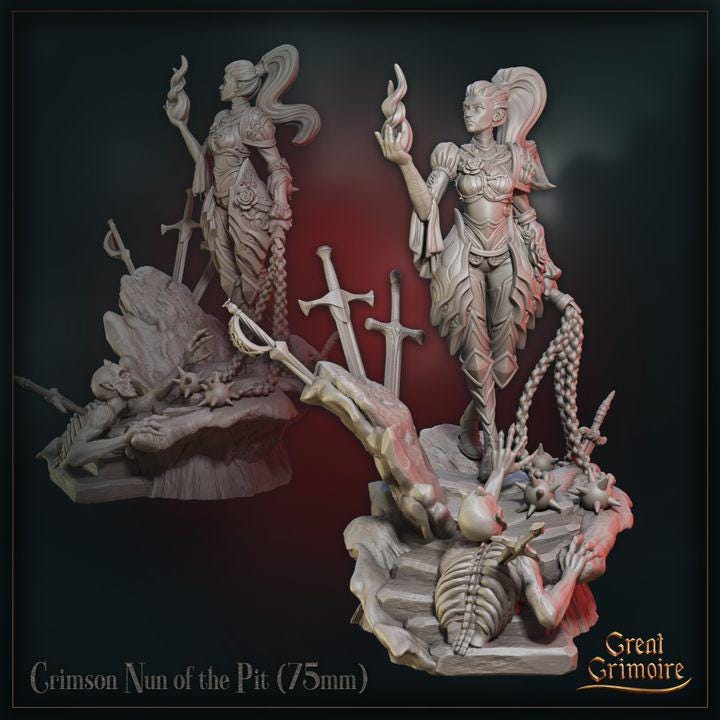 
Crimson Nun of the Pit miniature