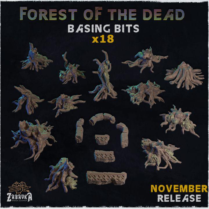 
18 piece Forest of the Dead grey resin set