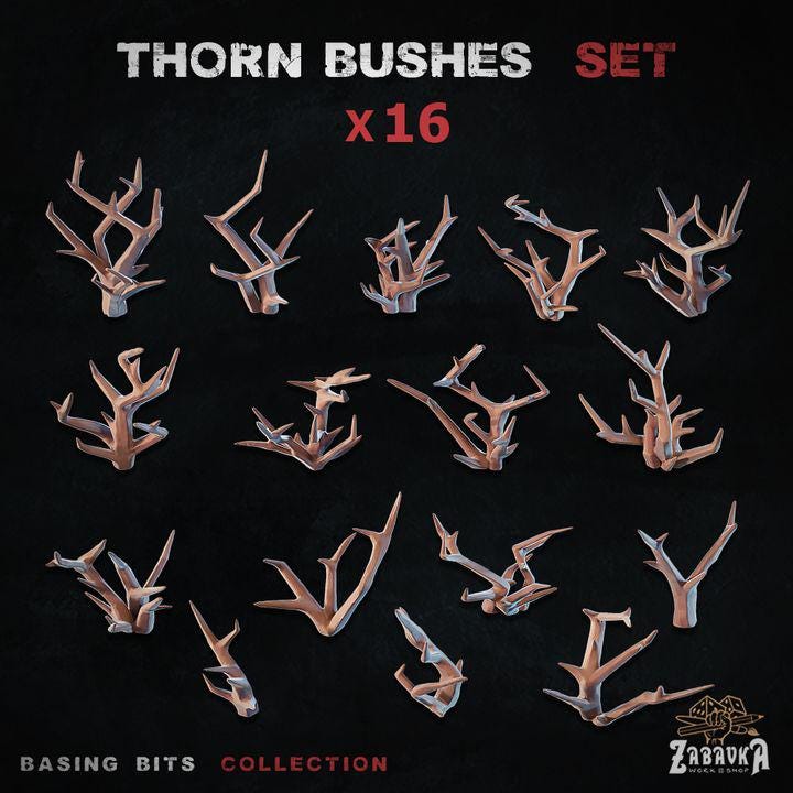 
16 pc Thorn bushes miniatures