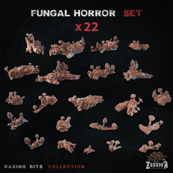 
22pc Fungal Horrors miniature terrain