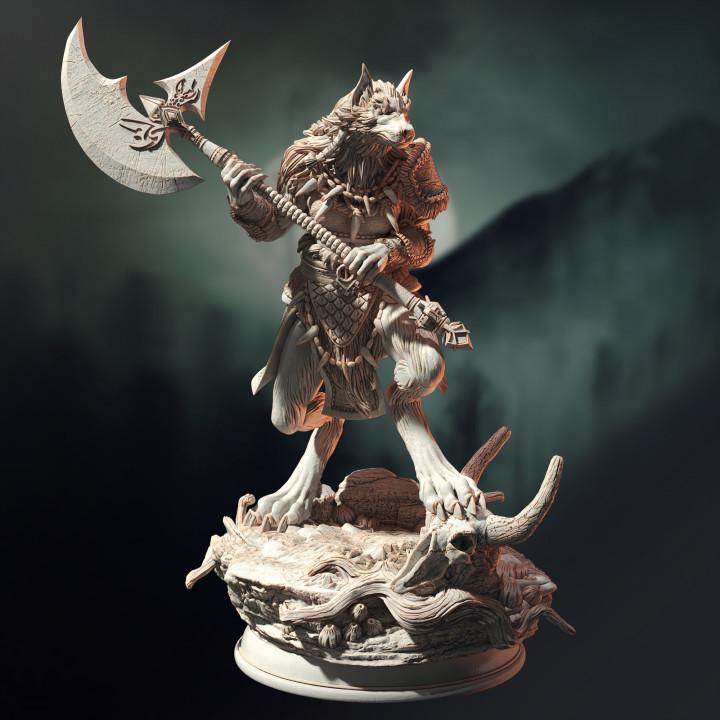 
Werewolf Barbarian Ariana Grey miniature