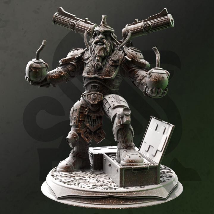 
Dwarven Grenadier Duktuk miniature