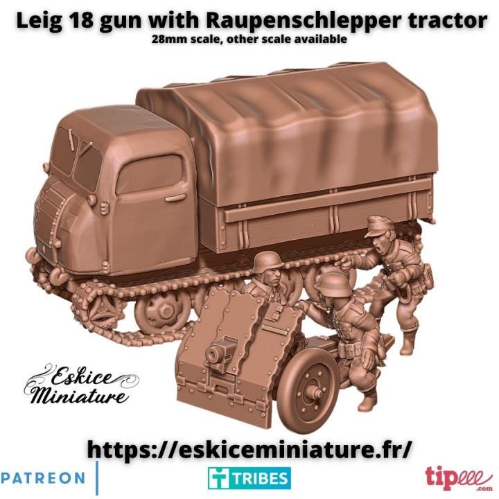 
LeIG 18 gun and Raupenschlepper tractor set