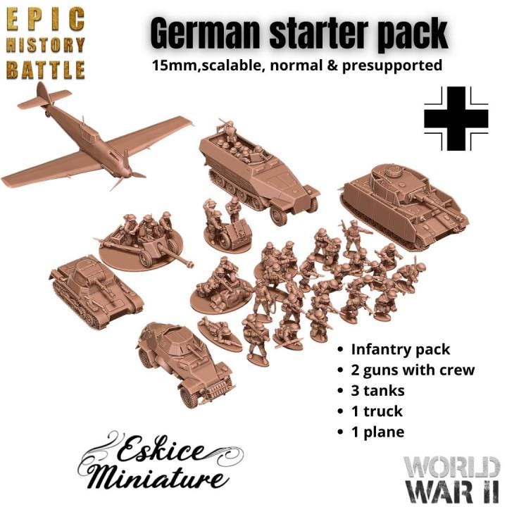 
41 piece World War II German starter army pack