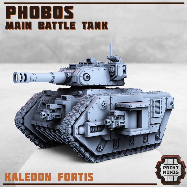
Phobos Main Battle Tank miniature, Etsy listing photo 2