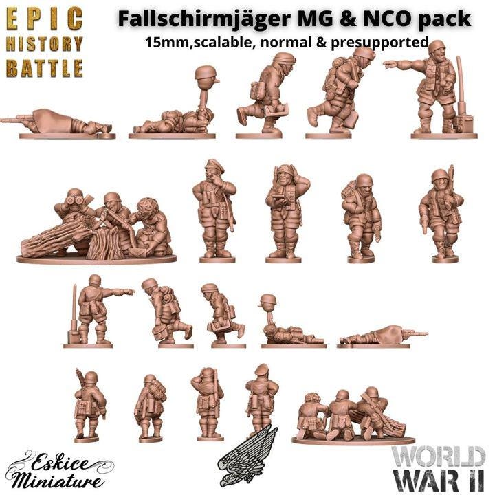 
12pc Fallschirmjager MG and NCO Pack Etsy listing image