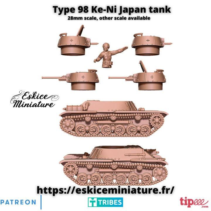 
Type 98 Ke Ni Japanese light tank miniature
