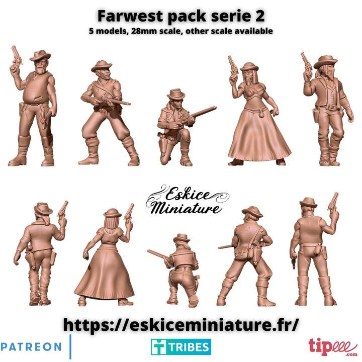
Five piece Wild West miniature set