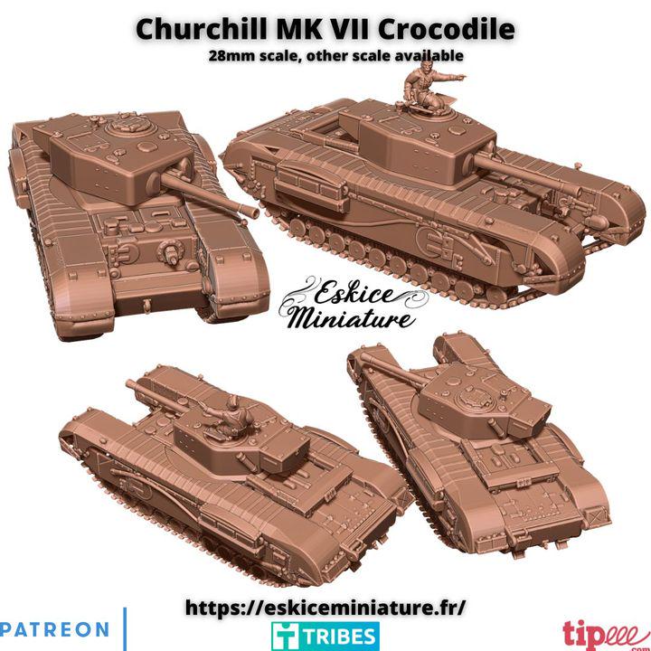 
Churchill MkVII Crocodile flame tank miniature