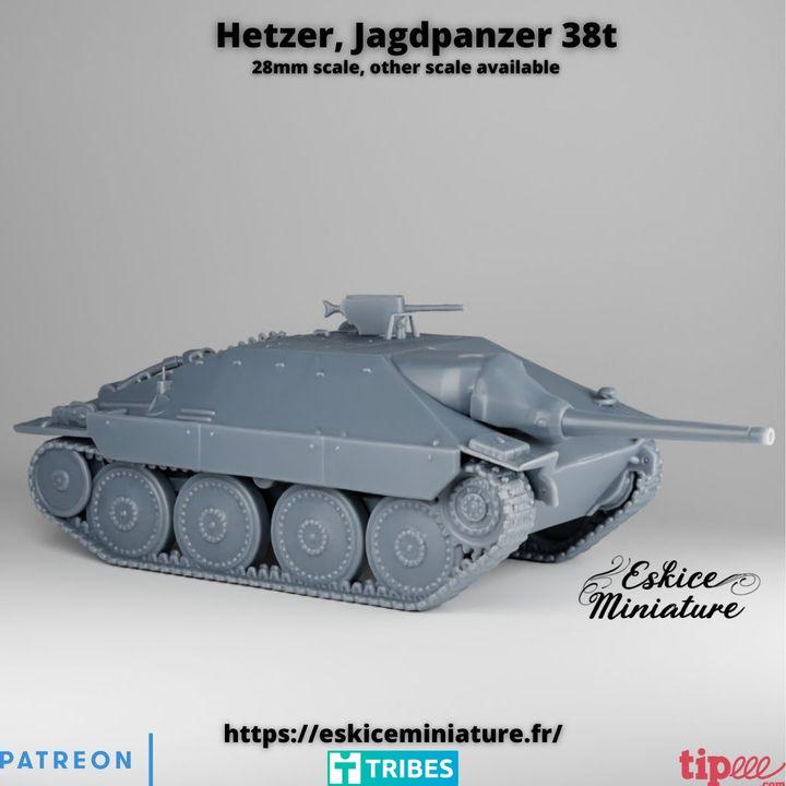 
Hetzer Jagdpanzer 38(t) German tank destroyer miniature