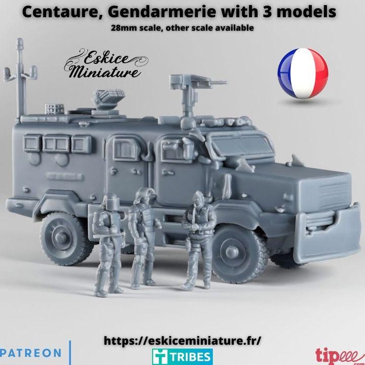 
Centaure Gendarmerie armored vehicle miniature