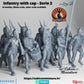 
Revolutionary War infantry miniature with cap