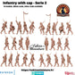 
Revolutionary War infantry miniature alternate view