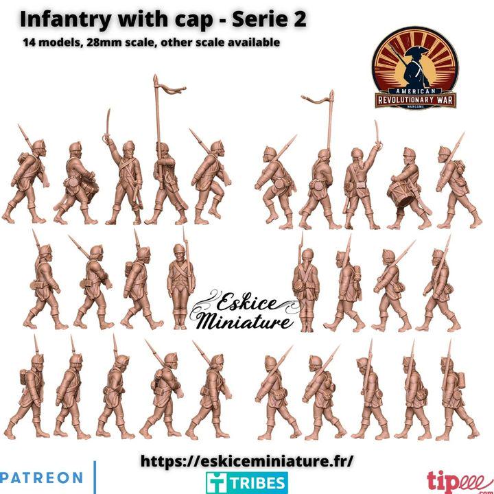 
Revolutionary War infantry miniature alternate view