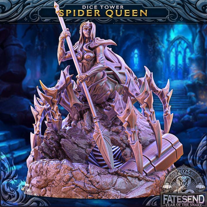 
Spider Queen fantasy dice tower