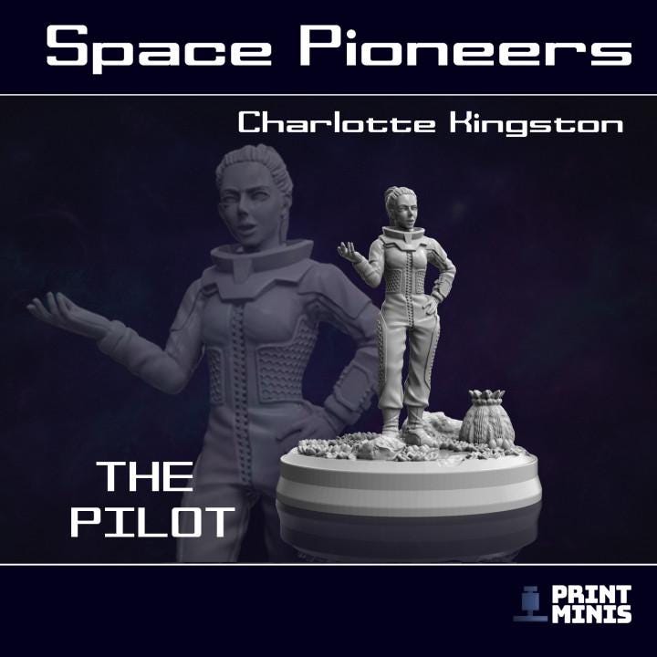 
Charlotte Kingston space pilot miniature